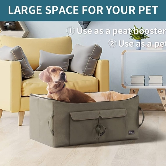 Petsfit Large Dog Car Booster with 2 Safety Tethers for 2 Dogs - Picture 10 of 10